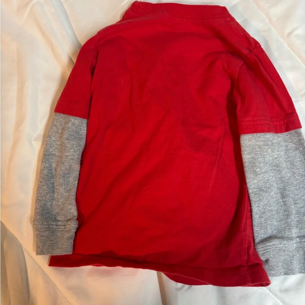 Carters Red Santa Graphic Kids Shirt 2T Christmas